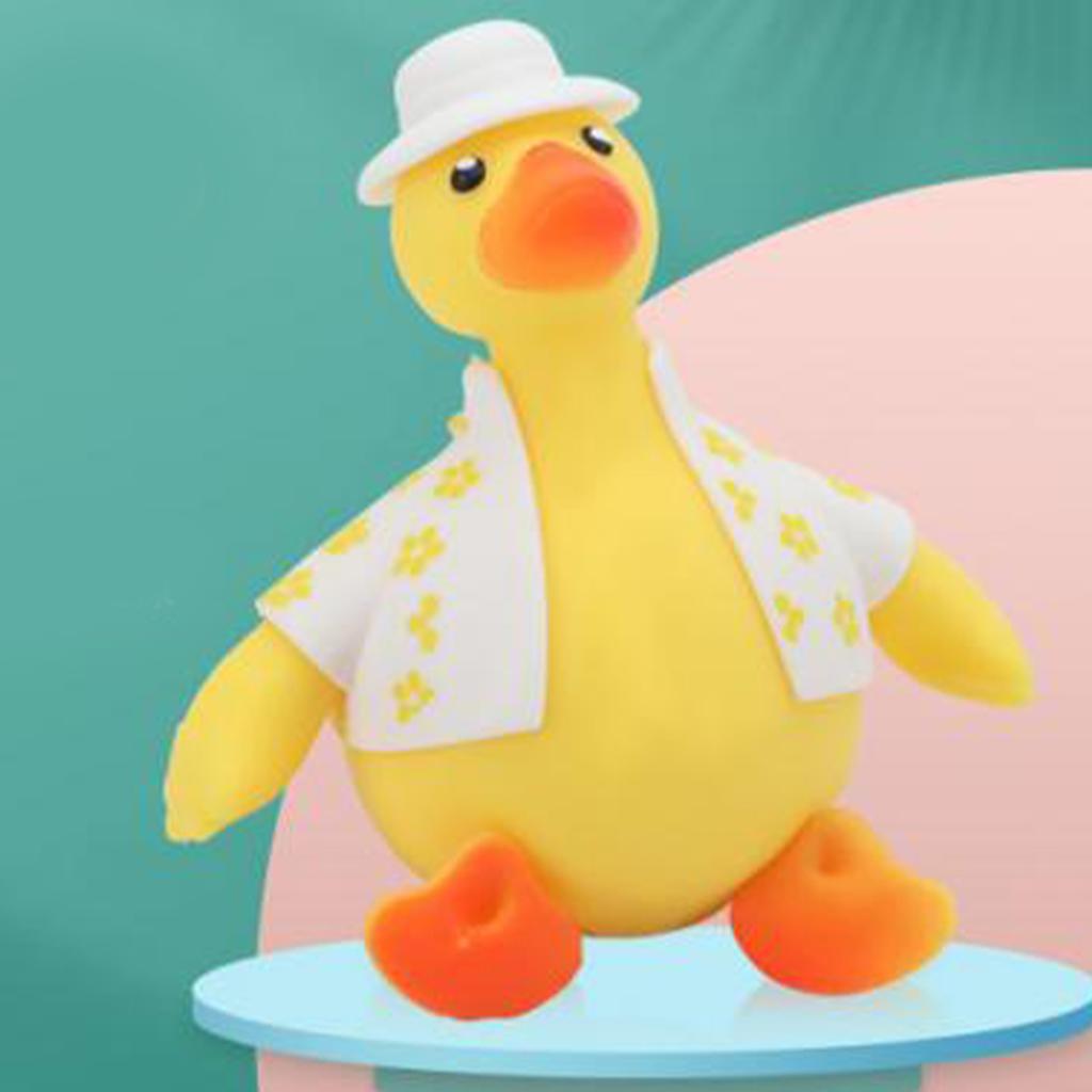 Stress Relief Squish Toy Slow Rebound Material Creative Dress Up Duck Squeeze Pinch Duck for Kids