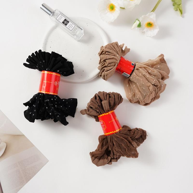 20 Pairs Ultrathin Middle Tube Sock Female Summer Breathable Hosiery Women's Dot Transparent Silk Socks