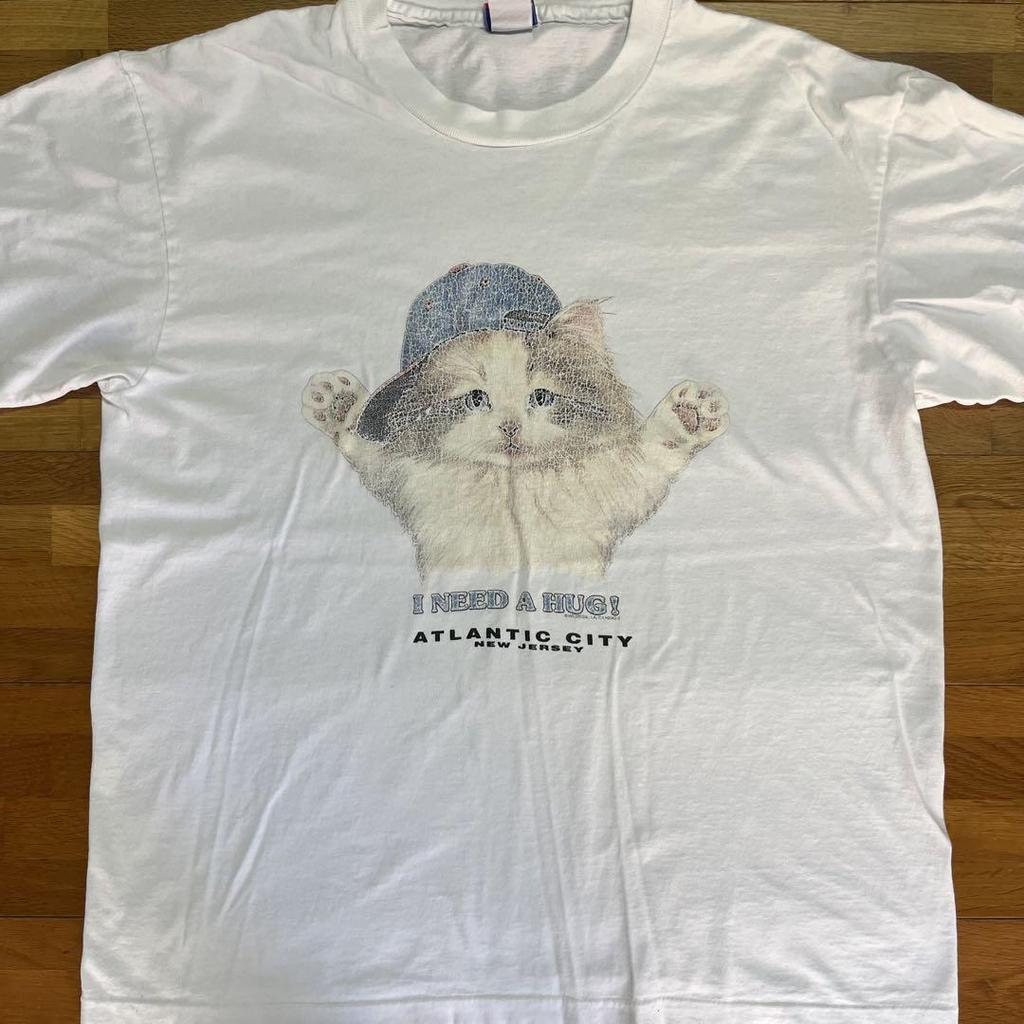 [USED] Converse 80s/90s USA Made Single Stitch T-Shirt with Cat Print