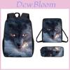 Oxford Cloth 17inch Animal Print Student Backpack Set With Cushioned Straps For School