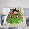 Sangoku Shenron DBZ Blanket Goku Vegeta Wool Vintage Soft Throw Blankets for Chair Covering Sofa Winter,