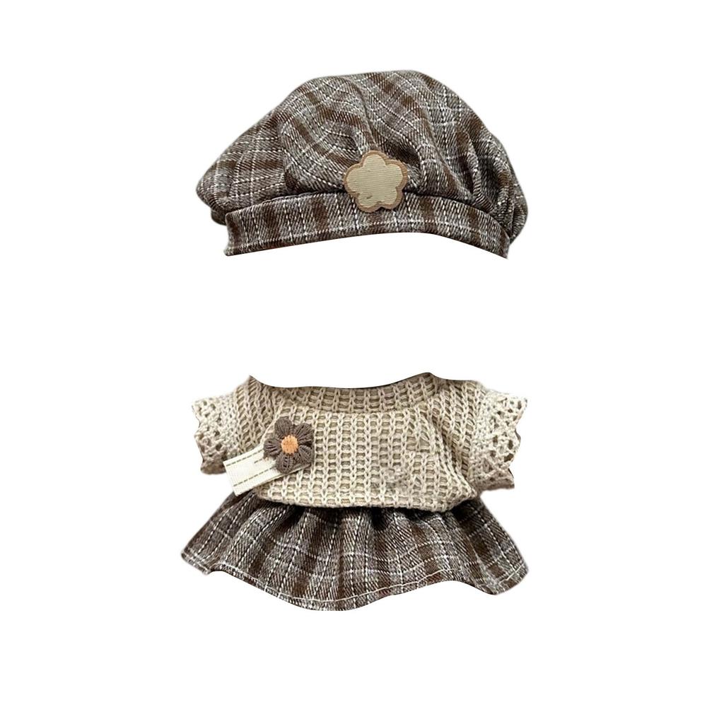 First And Second Generation Baby Clothes 17cm Doll Sitting Party Clothes Accessories Overalls