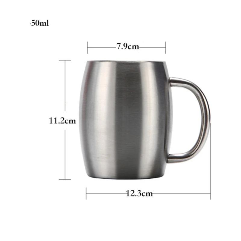 Stainless Steel Thermal Cup Mug for Office Tea Leak-Proof with Lid Coffee Beer Travel Camping Home Tumbler Drinkware 300/420ml