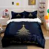 Golden Christmas Tree Design Bedding Duvet Cover Set Duvet Cover Pillowcases  (1 * Duvet Cover 2 * Pillowcases, Without Duvet Insert)