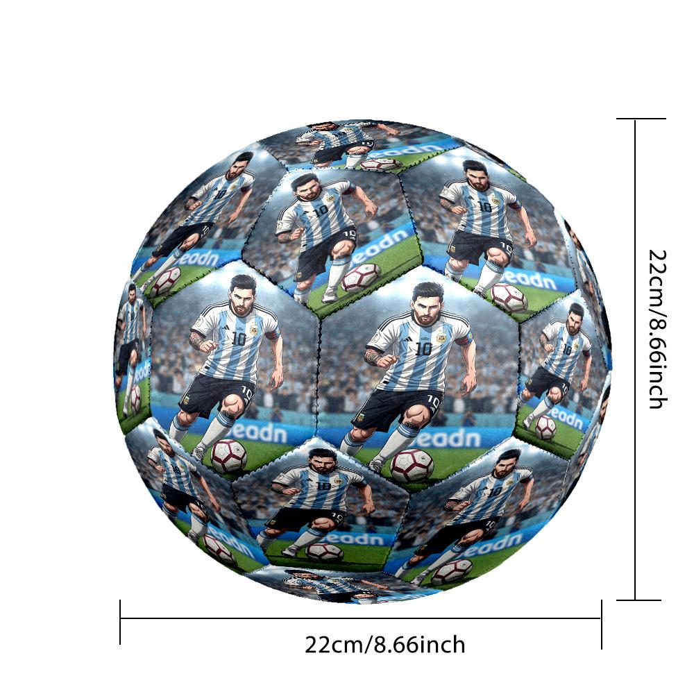 Lionel Messi World Cup Journey Soccer Ball Size 5 Football Machine Sewn Indooroutdoor Universal Football Perfect Gift For Sports Enthusiasts
