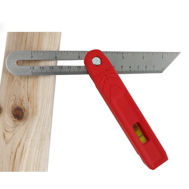 T-Type Angle Ruler 45° Adjustable Bevel Ruler High Precision Woodworking Square for Tile Marking