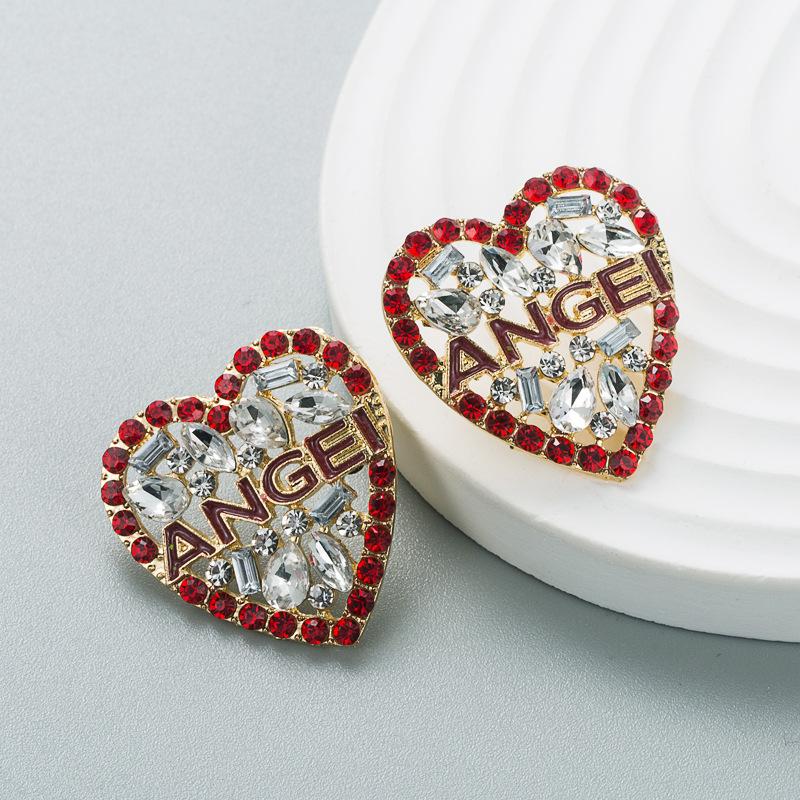 Orecchini Pendenti a Lettera da Donna Acciaio al Titanio Lega Orecchini Pendenti Cristallo Acrilico Colorato Forma di Cuore Vuoto Geometrici Ornamenti per Orecchie