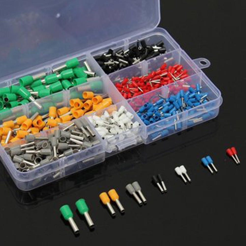 uxcell 300pcs White Copper AWG 20 Wire Crimp Insulated Cord Pin End Ferrules Terminal
