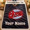 Flannel BlanketDavid Bowie Custom Name Text Personalized Soft Warm Throw Blanket Home Decor Gift