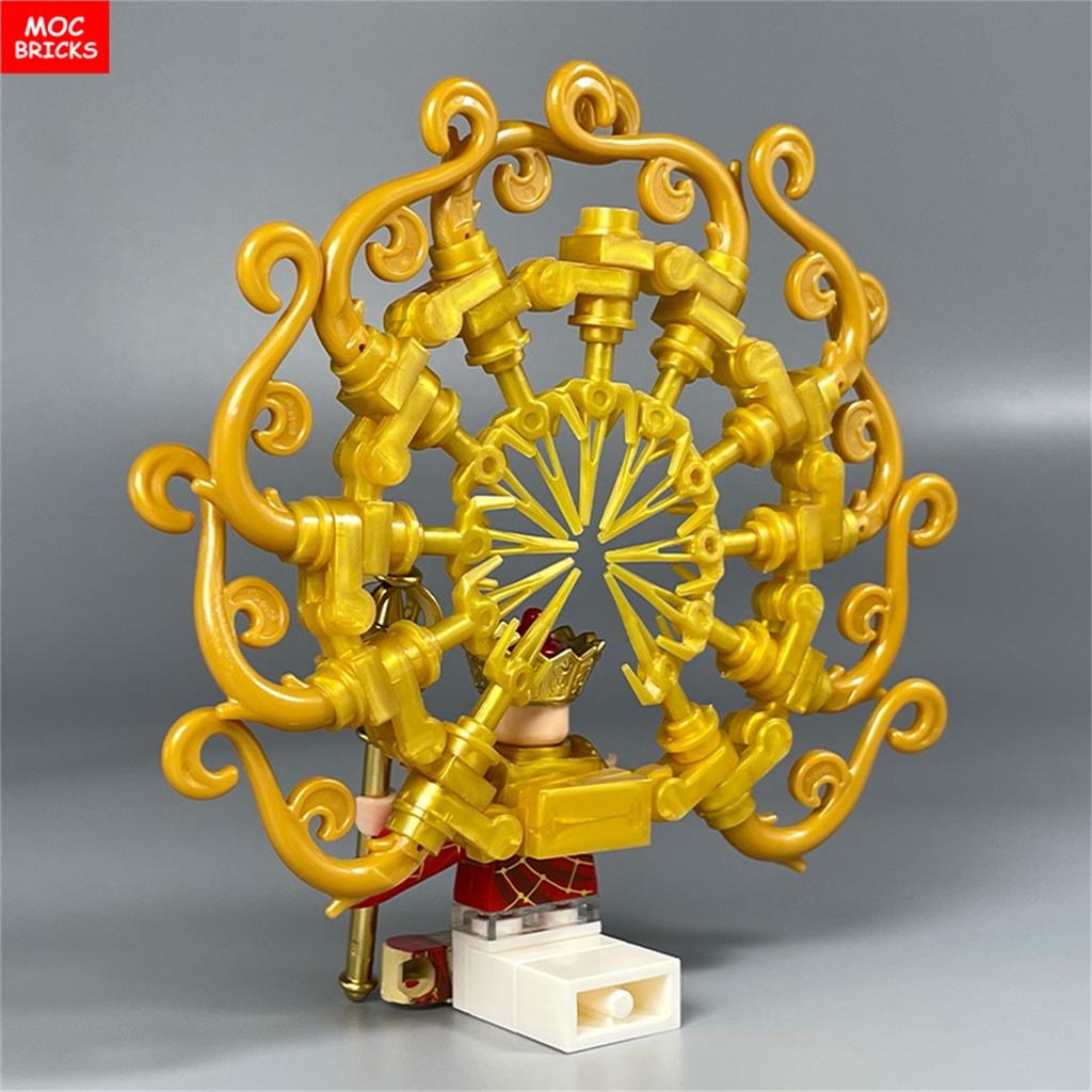 MOC Bausteine Buddhistische Serie Film Tempelszene Reise nach Westen Kultur Actionfigur Zubehör Bausteine Kinderspielzeug