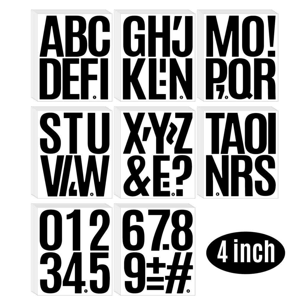 4-inch English Letter Sticker Large Size Waterproof Mailbox Party Car DIY Light Small Letter Sticker