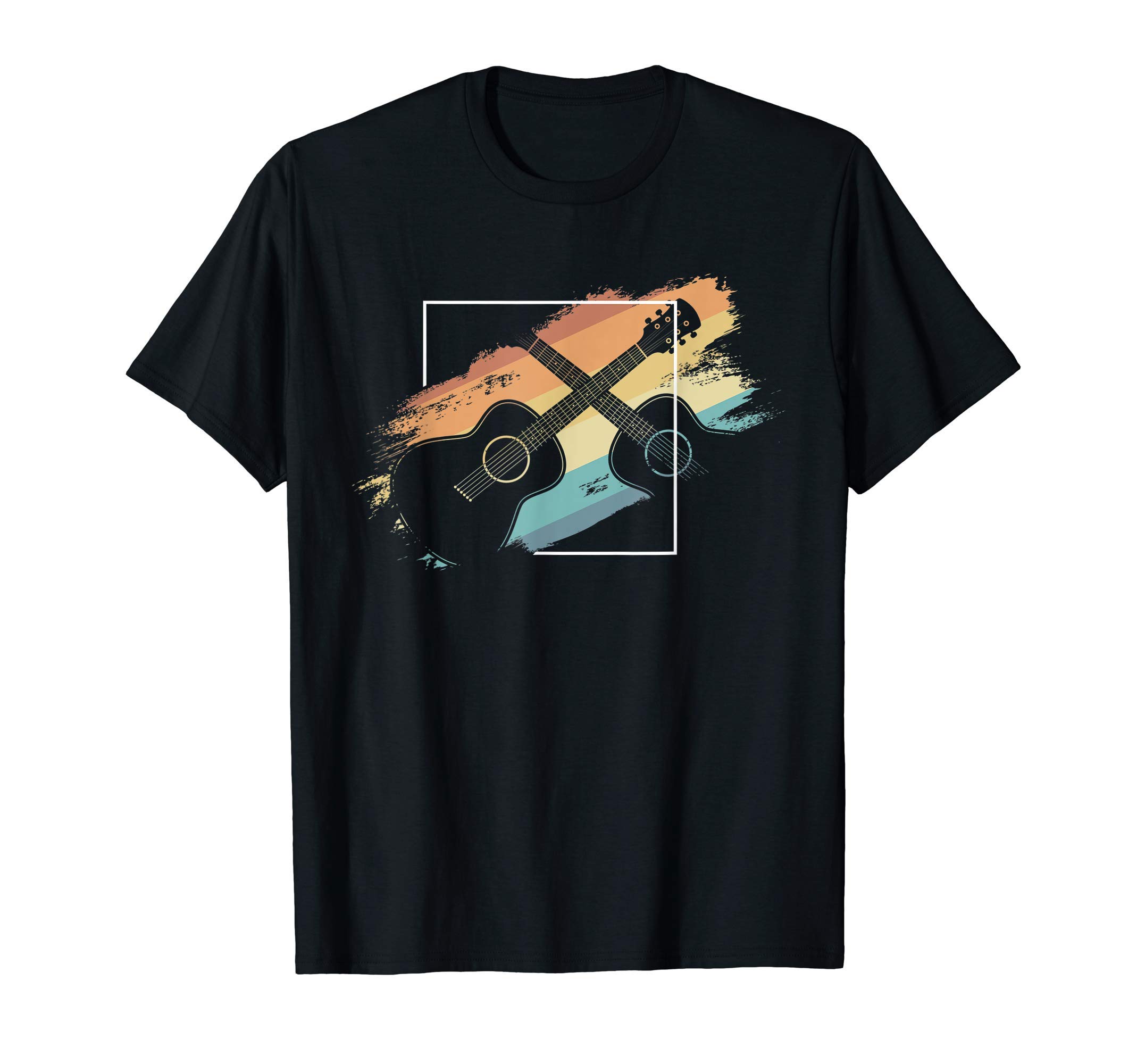 

Acoustic Guitar Silhouette Musician Hippie Retro Guitarist T-shirt