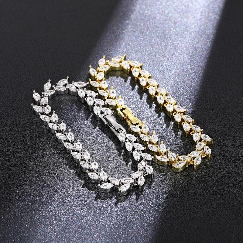 Huitan Elegant Bright Marquise CZ Women Bracelet for Wedding Party Trendy Accessories Gold Color/Silver Color Delicate JewelryGood product