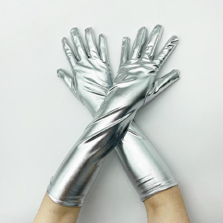 Long Punk Gloves Long Faux Leather Gloves Women Pole Dance Gloves Dance Gloves