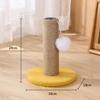 Compact Cat Climbing Frame Small Size but Fully Functional Sisal Scratching Post with Teasing Ball for Limited Home Space