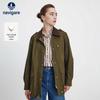 Women's Barn Style Spliced Trench Coat