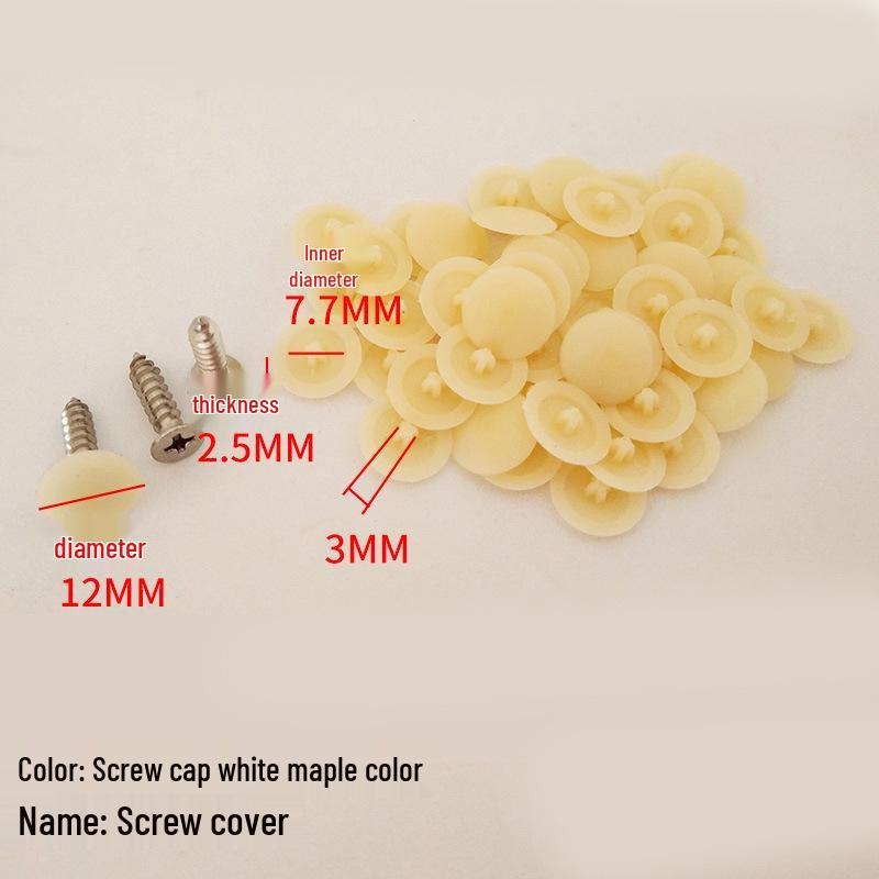 Decorative Plastic Screw Caps for Furniture and Wardrobes - Three-in-One Design
