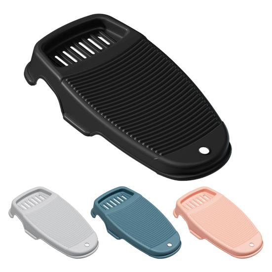 Haushalts-Handwaschbrett mit Seifenschalen, Abzugslöchern, rutschfestem Design, verstärkt