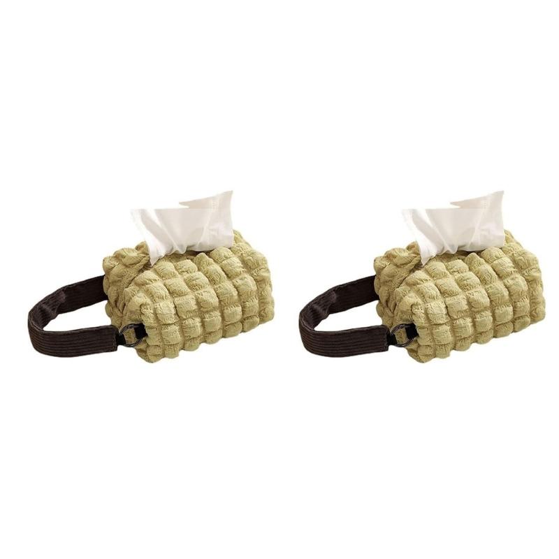 Tissue Box Fabric Cover Napkin Holder Case Home Car Tissue Paper Dispenser Bag