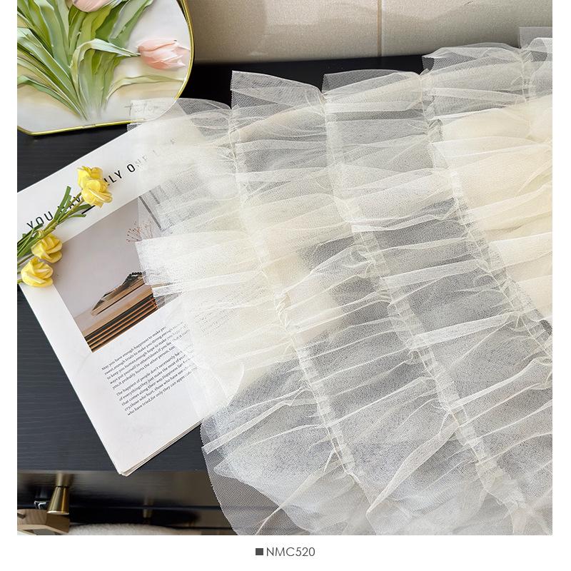 Elegant French Ruffled Multi-layered A-line Fluffy High-waisted Pleated Skirt for Women - Autumn 2025 Collection