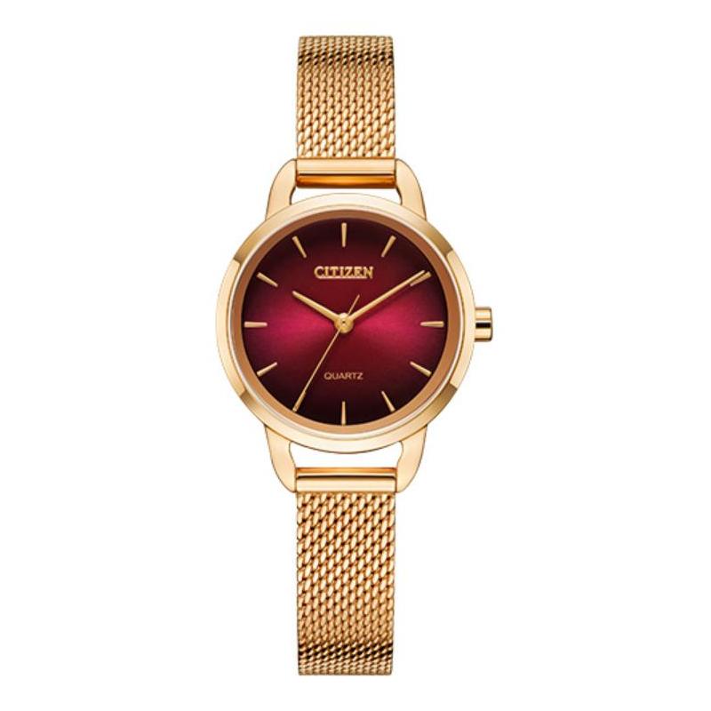 

CITIZEN JT Sweet Water Bomb Business Casual Women s Watch Gift Quartz Steel Strap Women s Watch Red Dial EQ3003-50Z красный