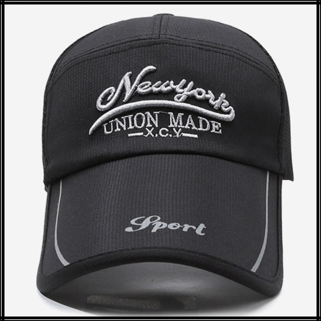 CZA482 [White Fang] Hat, Cap, Mesh, Baseball, Sunshade, Embroidery, Sports, Stylish, Men's, Women's, (White)