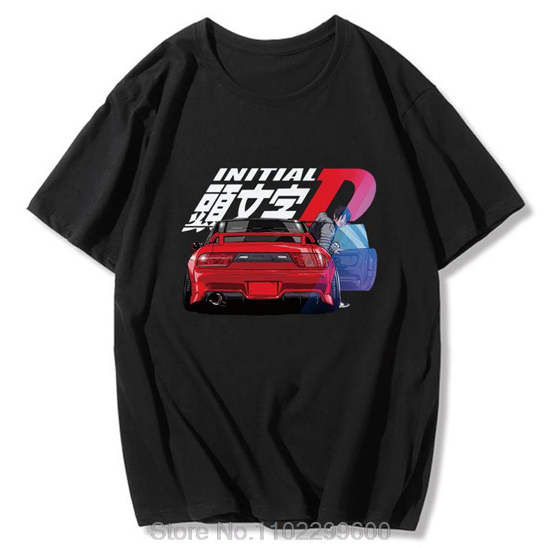 

JDM TShirt Men Tshirt CRX Del Sol Initial D Anime Print Tshirt Streetwear Cotton Hip Hop ONeck Summer Clothes Casual Tees 5XL різнокольоровий
