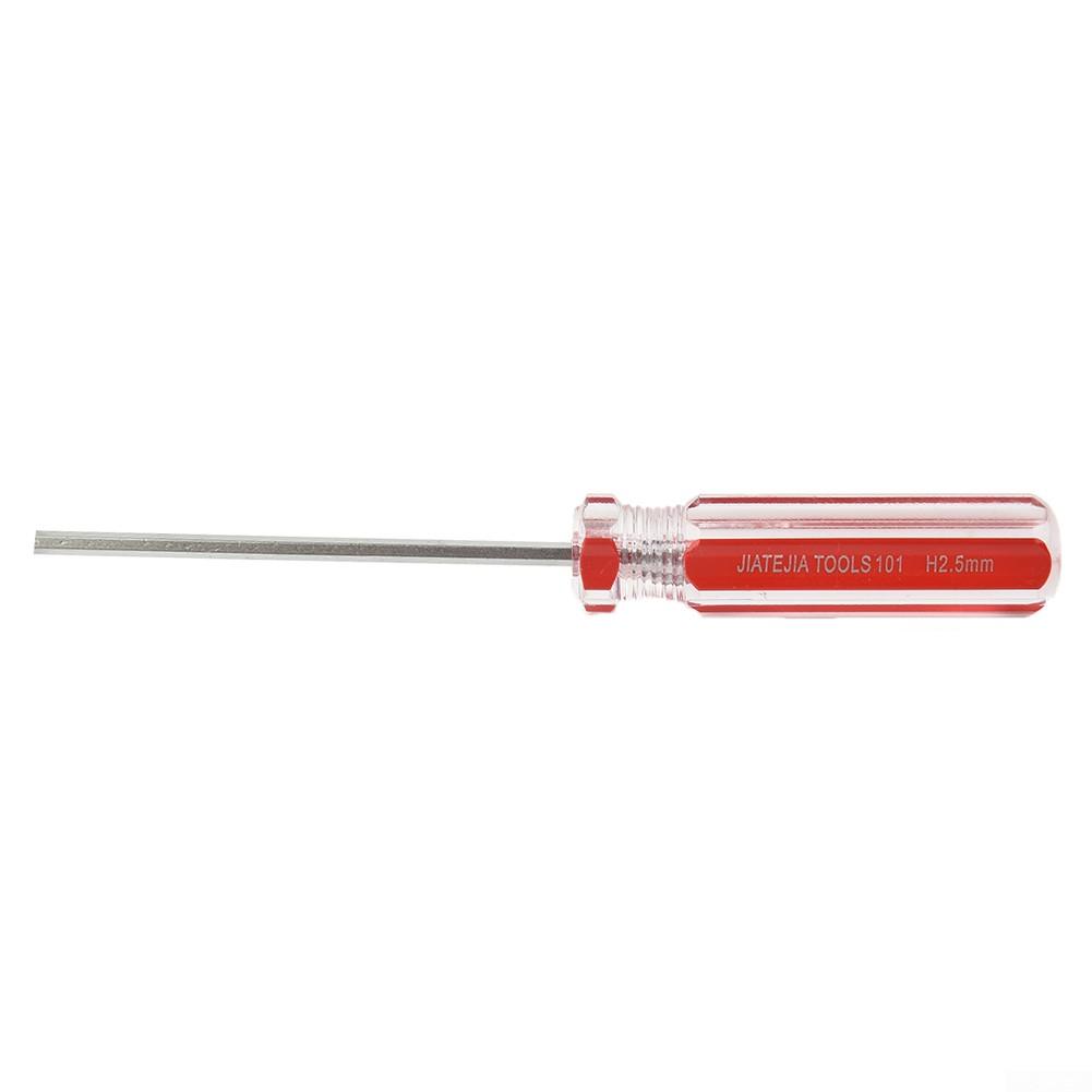 Models Hexagon Screwdriver Silver+Red Single Flat Head Hex Toys