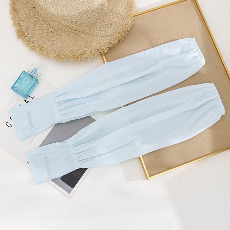 Unisex Summer Ice Silk Sun Protection Sleeves - UV Block, Cooling & Extended Length