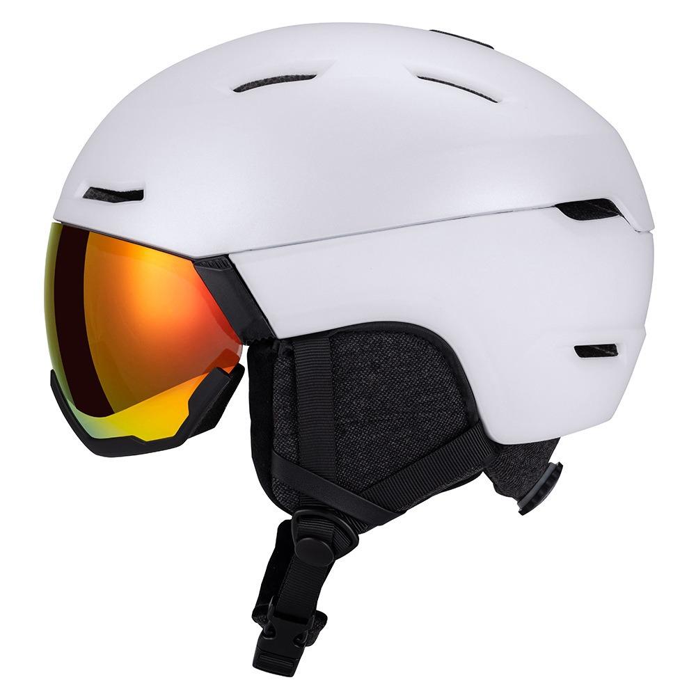 New ski helmet with lenses integrated molded winter sports men's and women's singles and skis warm adult protective snow helmets