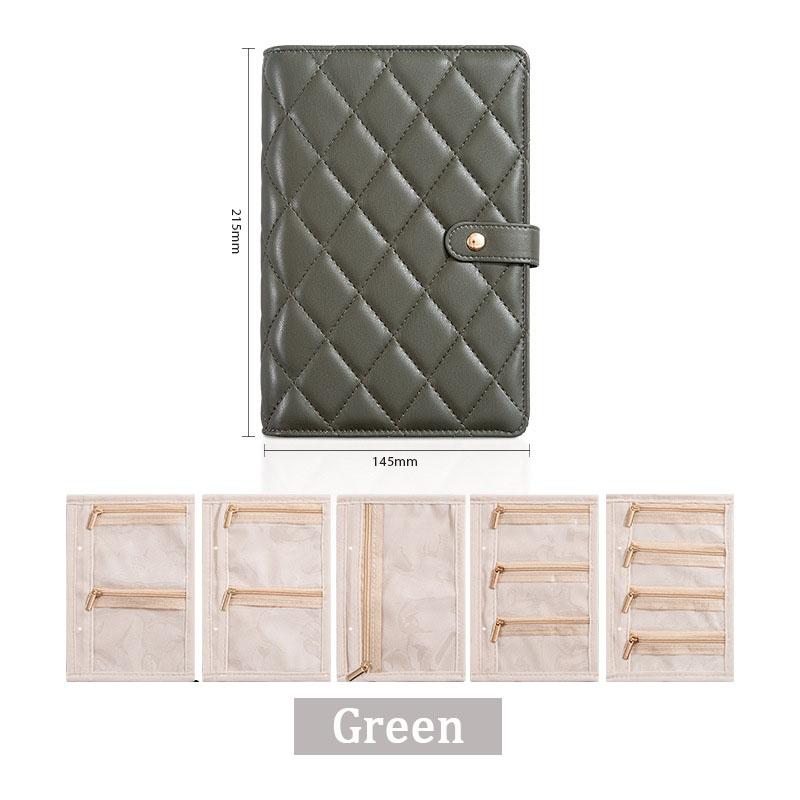 

Високоякісна прозора книга для зберігання ювелірних виробів Оксамитова на блискавці Книга-органайзер для намист Розкішна ПУ шкіра Прозорі кишені as the picture