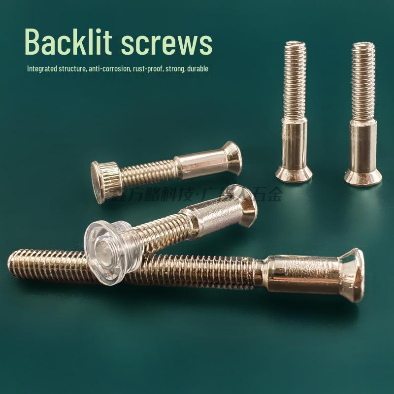 

Crystal Backlit Word Screw Threaded Rod Handle with Allen Wrench M4*25mm Dual-use Rod (100 pieces)