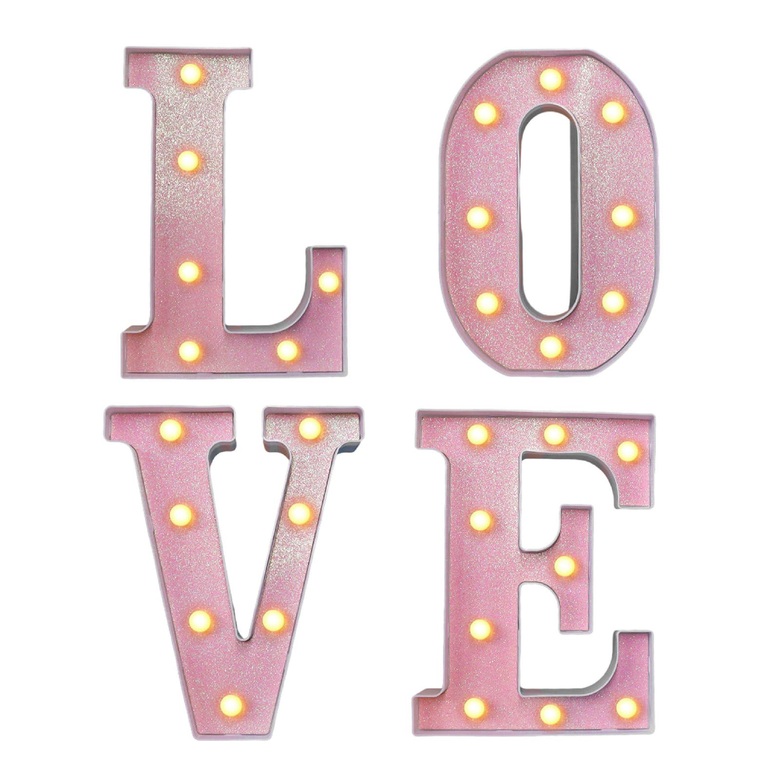

Светодиодные светящиеся буквы, светодиодные буквы-шатры 26 алфавитов, работающие от батареек блестящие буквы с подсветкой для вечеринки, стола, настенного декора 4 шт.