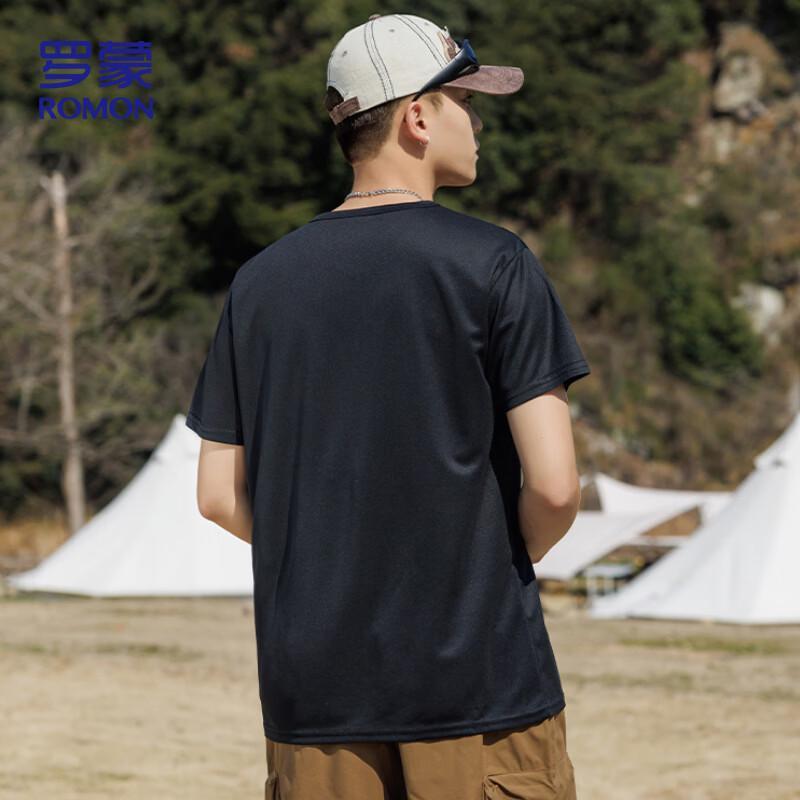 ROMON Men's Ice Silk Quick Dry Short Sleeve T-Shirt