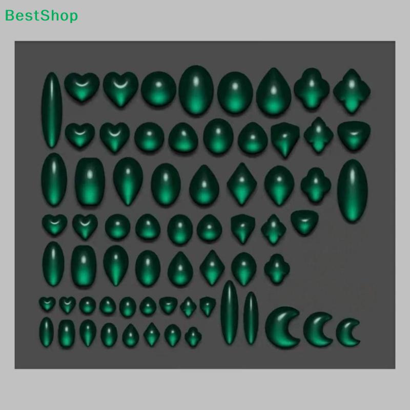 3D Silicone Mold Gemstone Heart Oval Shape Nail Artistry DIY Transparent Manicure Template
