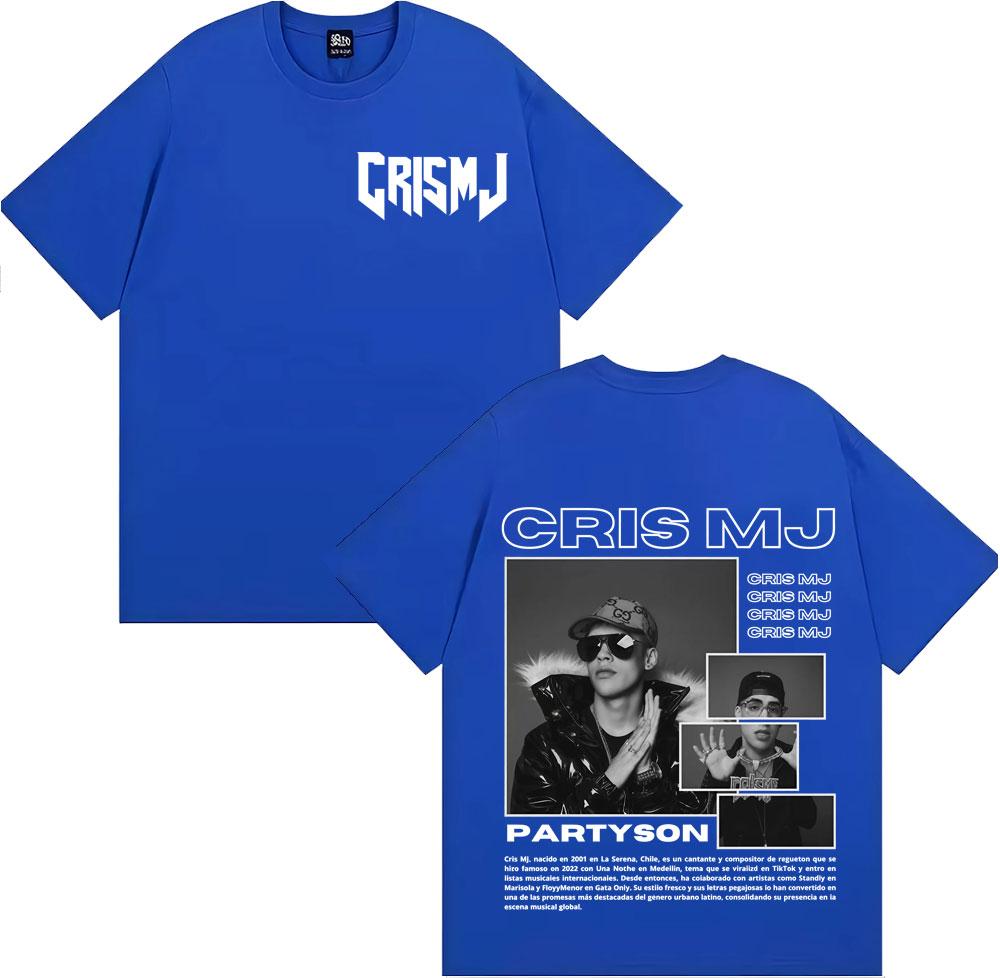 Rapper Cris Mj Tour 2025 Merch T-shirts Men Women Harajuku Vintage T Shirt Oversized Hip Hop High Quality Tee Shirt Streetwear