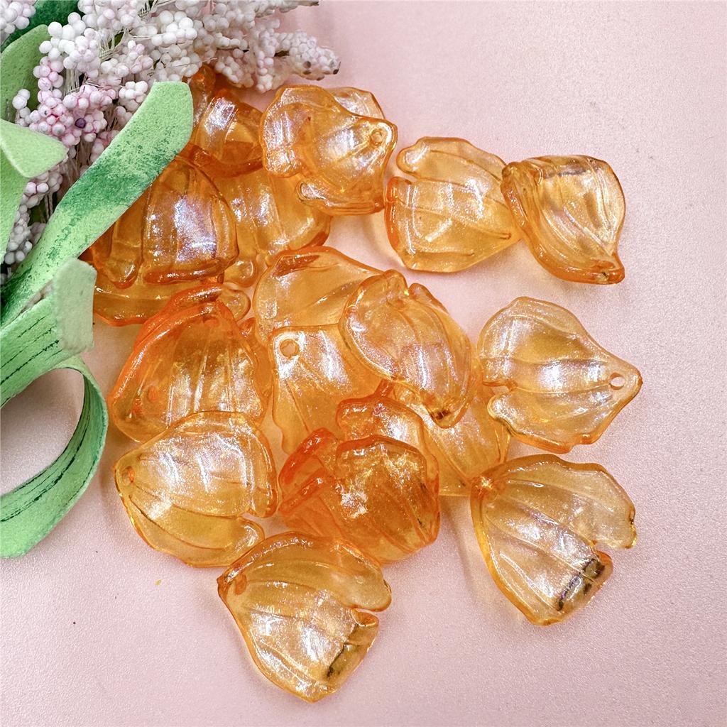 Creative Accessories Material Earrings Creative Jewelry Shiny DIY Making Pendant 20.6*22.9mm Keychain Acrylic Beads 20Pcs Large Petal