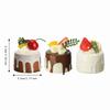 6 Pcs Plastic Artificial Cake Model 2.56x2.17in Fake Cake Model Faux Food Model  Bakery Display