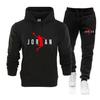 Men's Autumn Basketball Print Hoodie & Pants Set - Street Casual Warm Sportswear