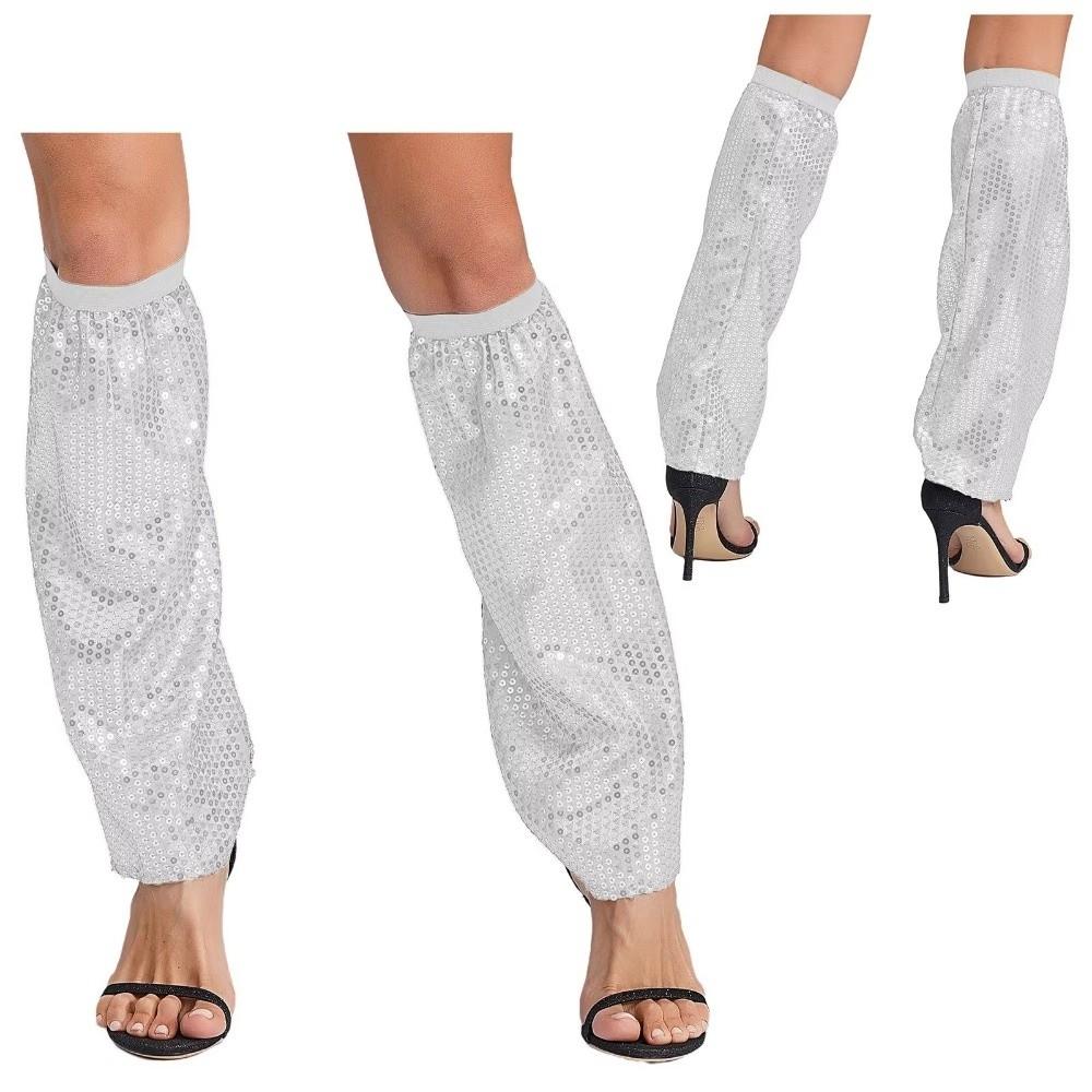 1 Paar Glänzende Glitzernde Beinsocken Kniehoch Beinbedeckung Damenbekleidung Pailletten Stulpen Partykleid