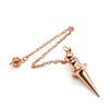 Cone 100% Copper Brass Metal Pendant Pendulum for Divination Dowsing Reiki Healing Egyptian Isis Pendulos Professional A001