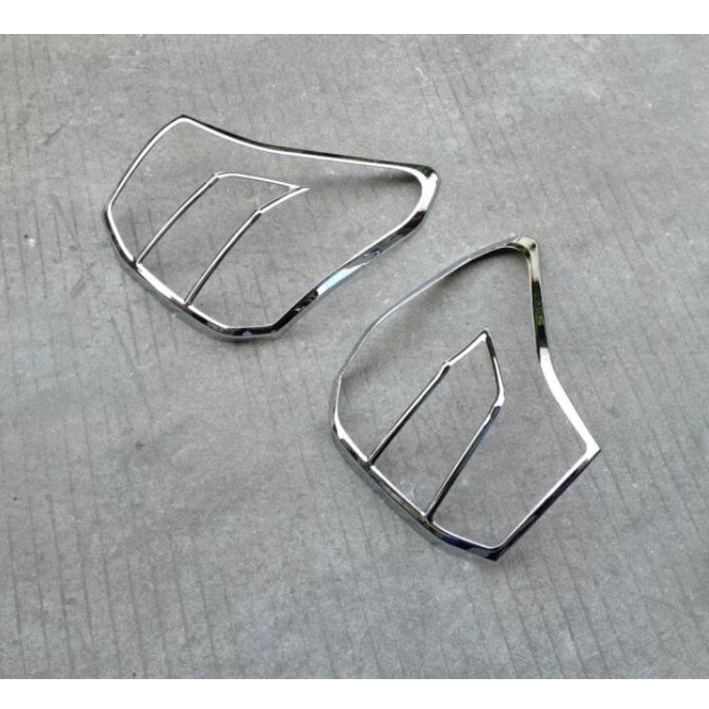Car Rear Tail Back Light Lamp Frame Stick For Subaru Forester 2013 2014 2015 2016 2017 2018 ABS Chrome Cover Trim Panel 2pcs