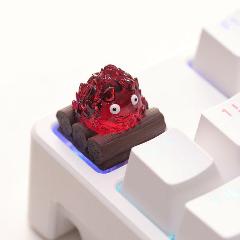 Calcifer 3D Translucent Keycap Set - Howl s Moving Castle Inspired
