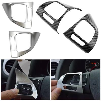 Car Steering Wheel Panel Trim Cover for VW GOLF MK6 PASSAT B7 CC EOS TIGUAN JETTA TOURAN SHARAN CADDY Sticker Molding Garnish
