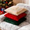 Christmas Throw Pillow Cover 18x18 Inch Plush Decorative Pillow Cover Xmas Tree with Embroidered Star Pillowcase for Couch Sofa Bedroom Living