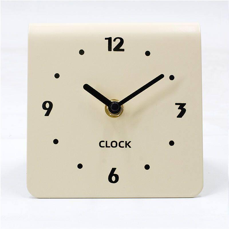 

Modern Silent Cream Desktop Clock for Living Room or Bedside Standard