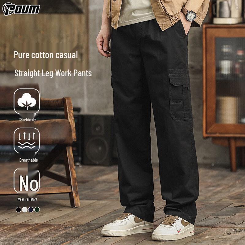 

POUM Men s American Style Cotton Cargo Pants XL