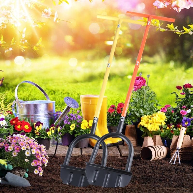 Ergonomic T Handle Handheld Grass Edge Trimmer Tool With Adjustable Height for Neat Garden Borders Cleaner Easy Storage