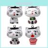 Cat Resin Figurine Keychain With Cartoon Style For Gift Giving And Collection