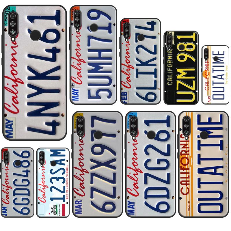 PLATE LICENSE CALIFORNIA Case For Huawei P30 Lite P40 P20 P50 Pro Mate 20 Nova 5T P Smart 2019 Honor 50 8X 9X 10i